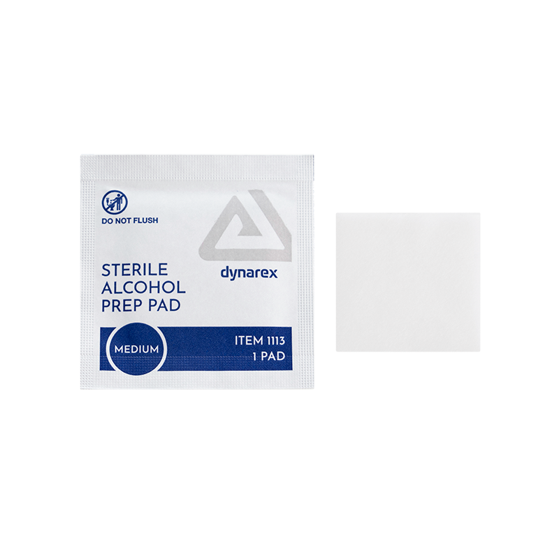 1113 Dynarex Medium Sterile Alcohol Prep Pads